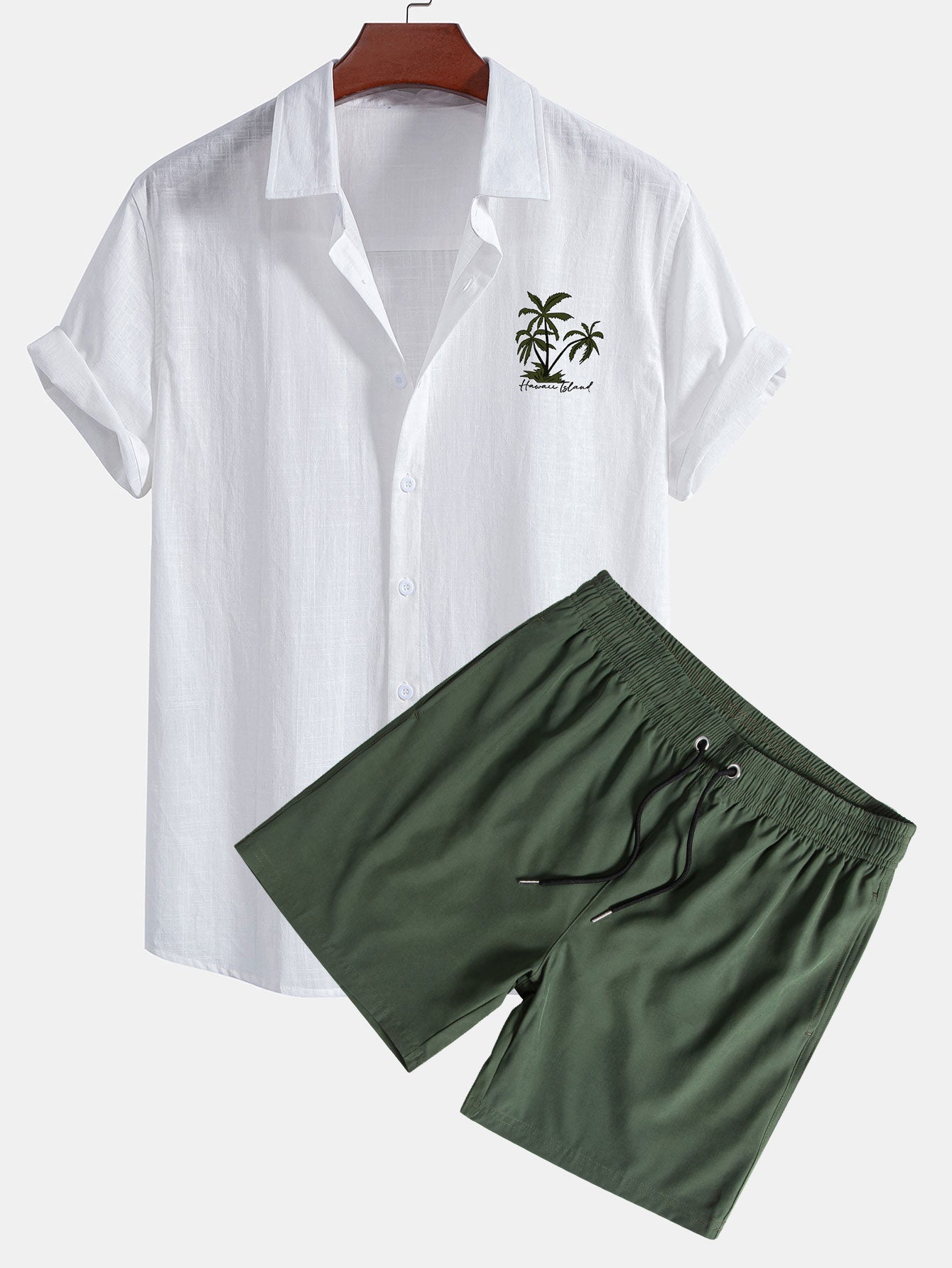 Manoa – Chemise Palmier & Short de Bain