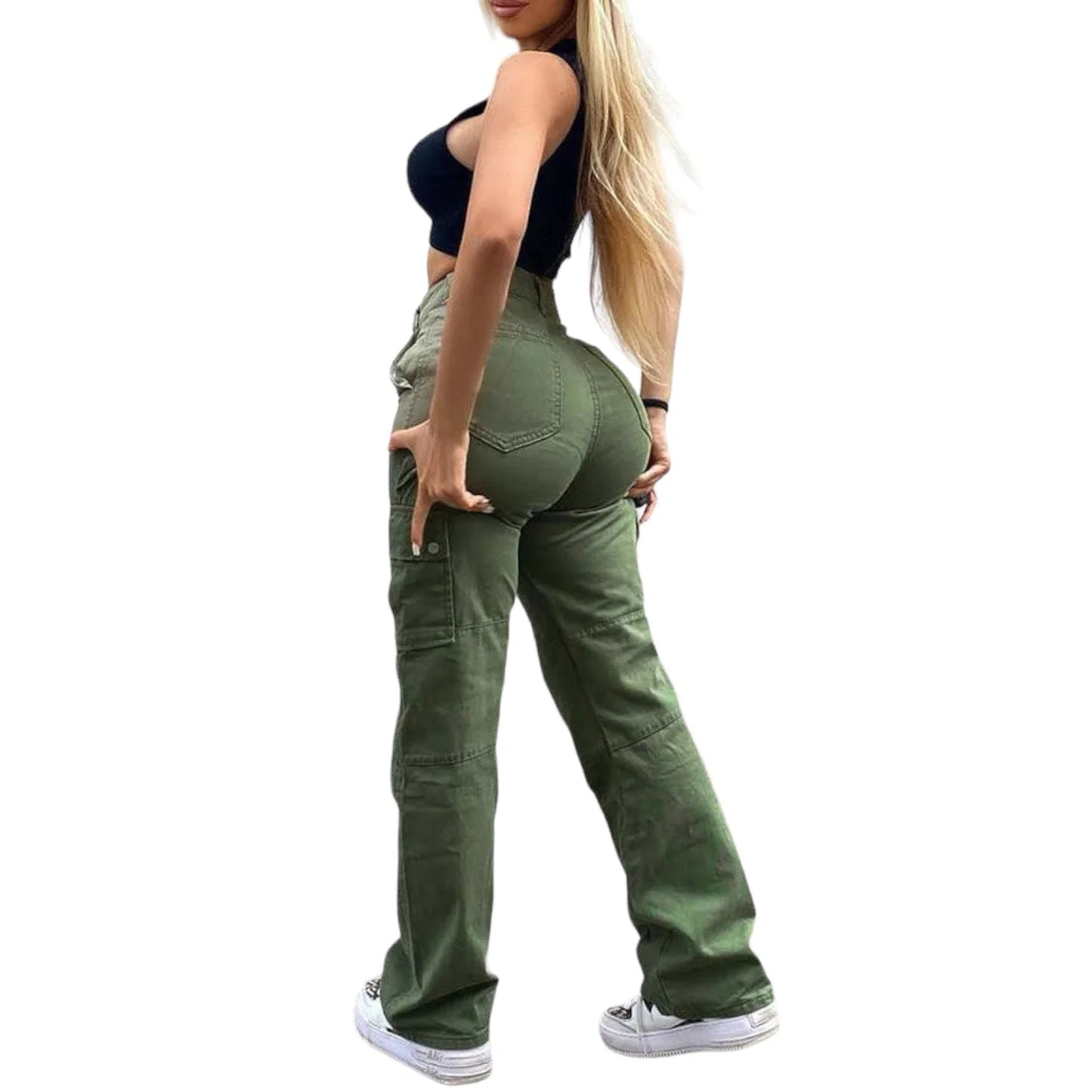 LILA CARGO JEANS™ - HIGH WAIST CURVED