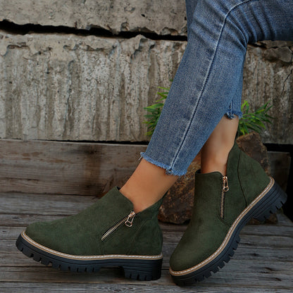 TIARA - Chaussures femme à bout rond zippées