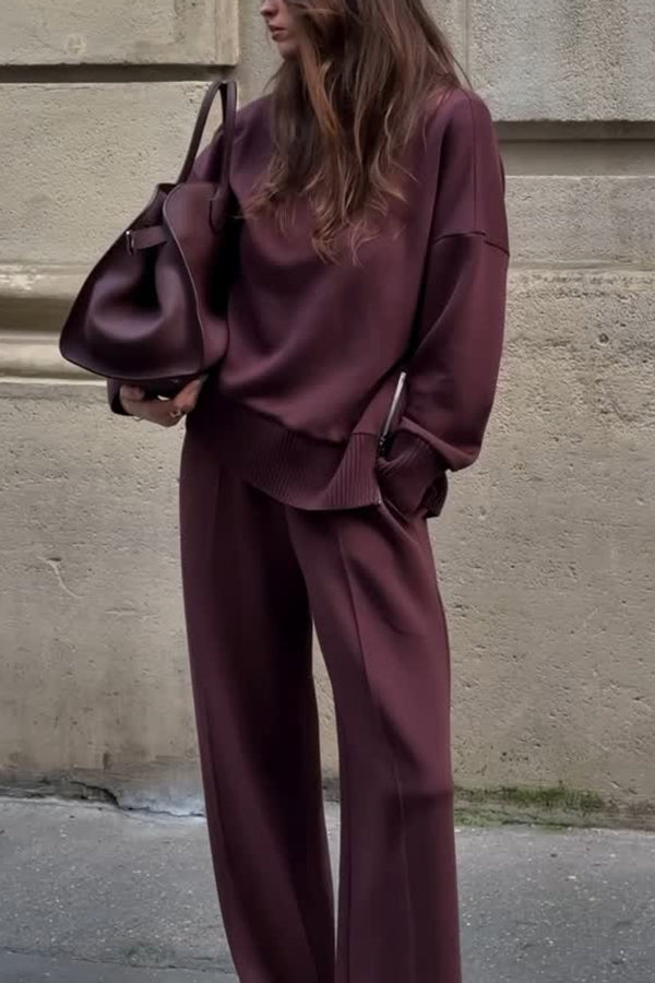 Venice | Ensemble doux avec sweat-shirt et pantalon élastique