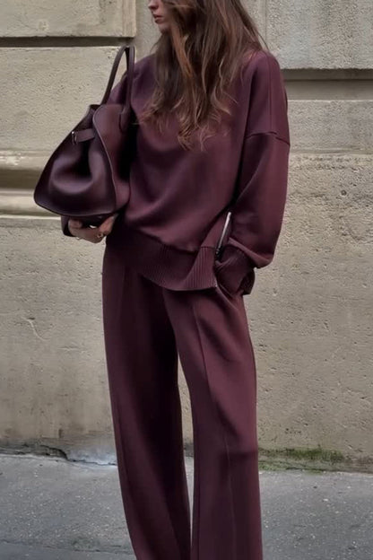 Venice | Ensemble doux avec sweat-shirt et pantalon élastique