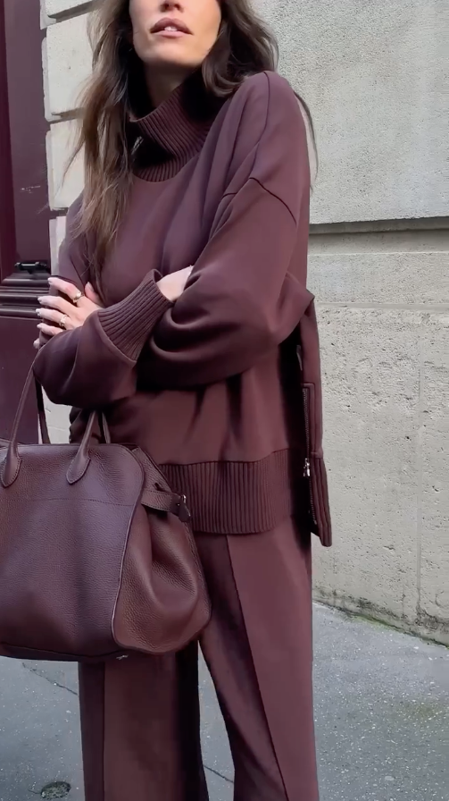 Venice | Ensemble doux avec sweat-shirt et pantalon élastique