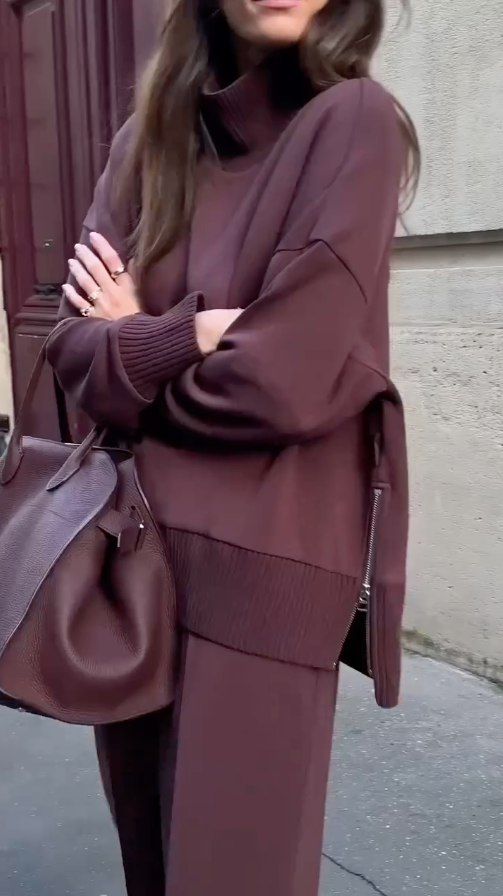 Venice | Ensemble doux avec sweat-shirt et pantalon élastique