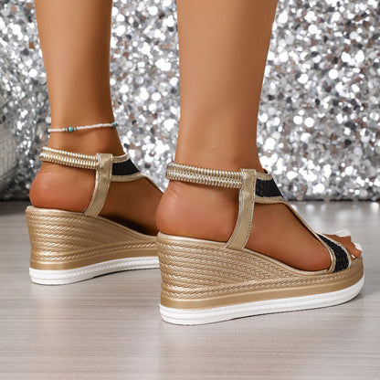Amalia - Élégantes sandales orthopédiques à talons compensés pour femmes
