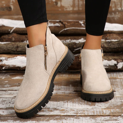 TIARA - Chaussures femme à bout rond zippées